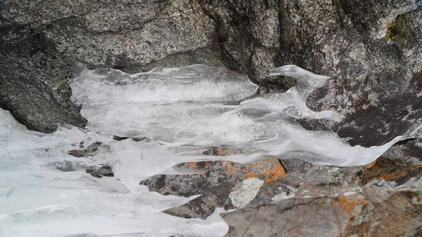 Winter Uitzicht Het Meer Van Baikal — Stockfoto