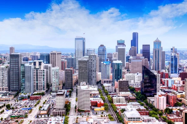 Renderowanie HDR panoramę Seattle Zdjęcie Stockowe