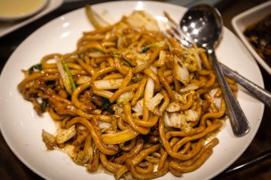 Fried Noodle Chow Mein Çin Shanghai