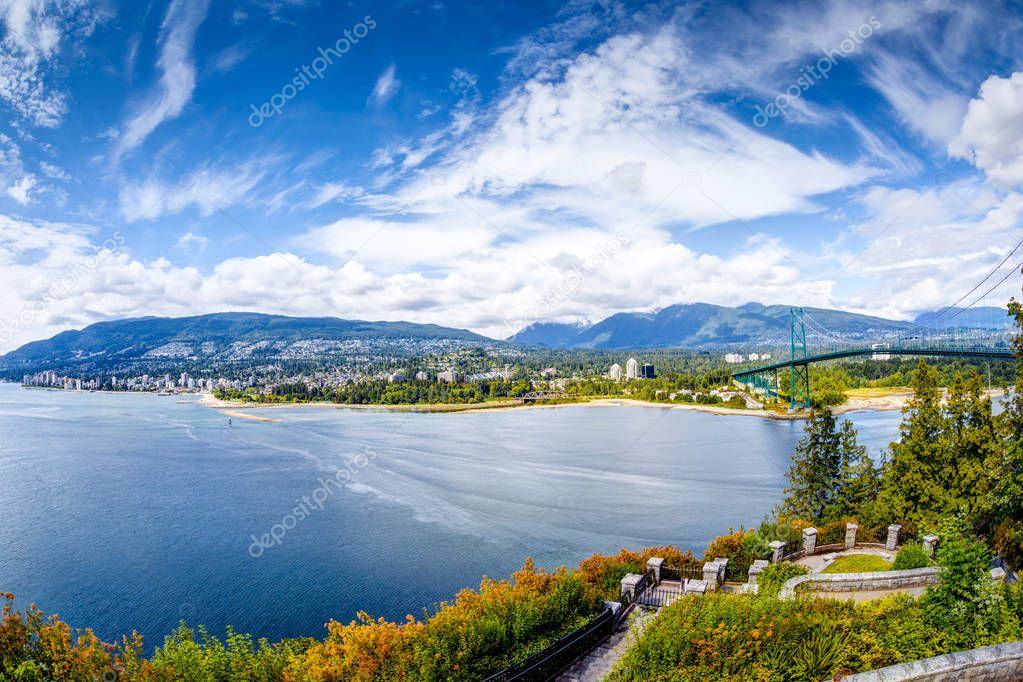 Vanouver Skyline at Prospect Point in Stanley Park, Canada