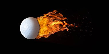 Uçan Golf topu alevler yuttu