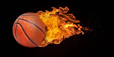 Uçan basketbol alevler yuttu
