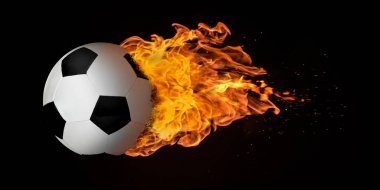 Uçan futbol ya da alevler içinde yuttu futbol topu