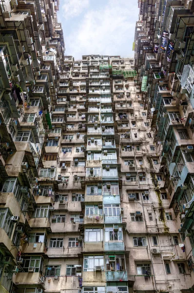 Přeplněné bydlení v Hong Kongu — Stock fotografie