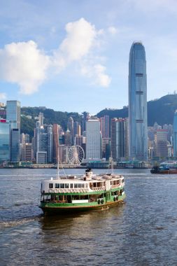 Iconic Star Ferry Crosses Victoria Harbor in Hong Kong clipart