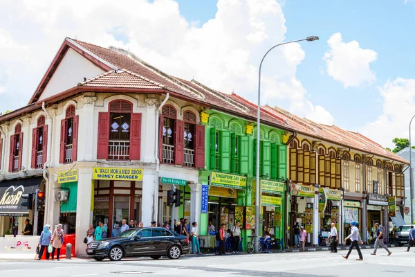 Колониальная архитектура близ Арабской улицы, Сингапур — стоковое фото