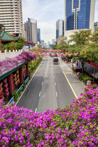 Сингапурский китайский квартал в середине осени — стоковое фото
