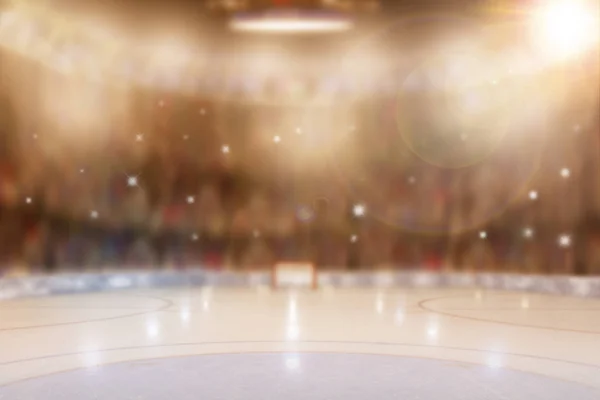 Buz hokeyi Arena özel ışık efektleri ve kamera Flashe — Stok fotoğraf