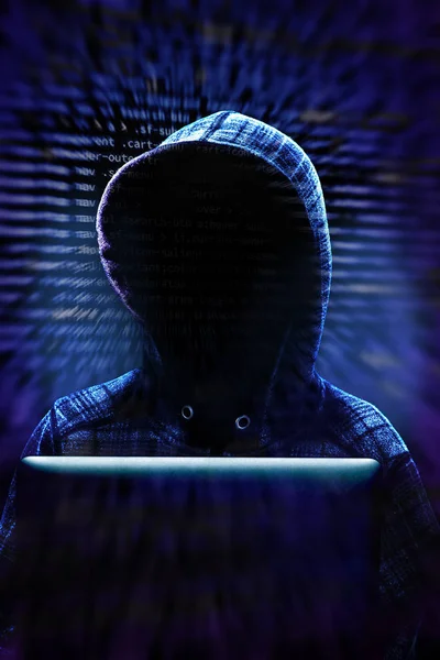 Computer Hacker Committing Cybercrime