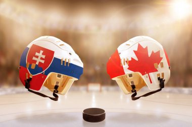 Ünlü buz hokeyi Slovakya ve Kanada arasındaki rekabet