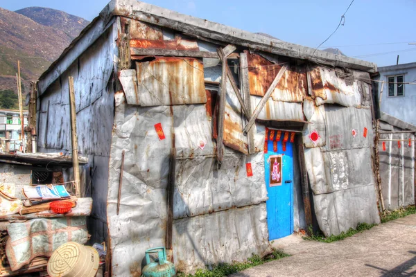 Casa de chapa metálica em Tai O, Hong Kong — Fotografia de Stock