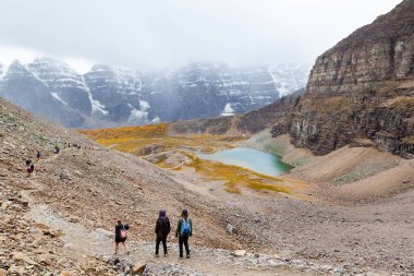 Kanada kayalık dağlarında Hiking dağ