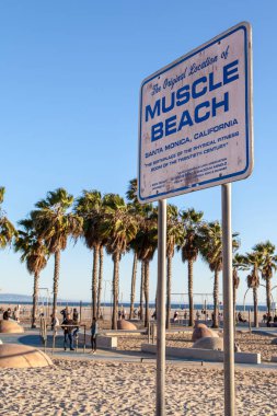 Kas Beach işareti Santa Monica Beach, California