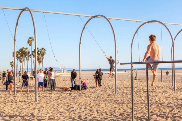Santa Monica Beach Workout — Stockfoto