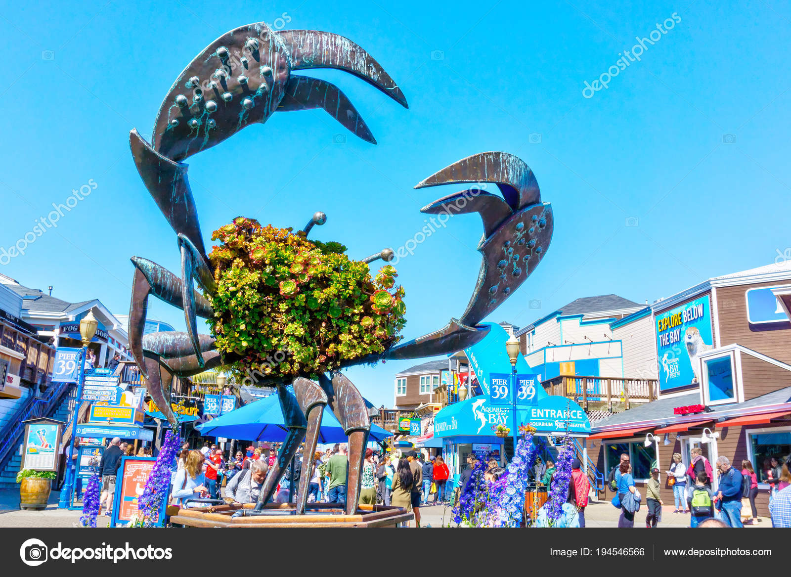 Pier 39 at Fisherman`s Wharf in San Francisco Editorial