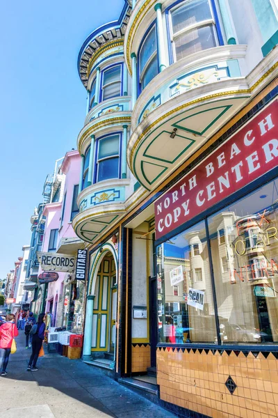 Kleines italien am nordstrand von san francisco — Stockfoto