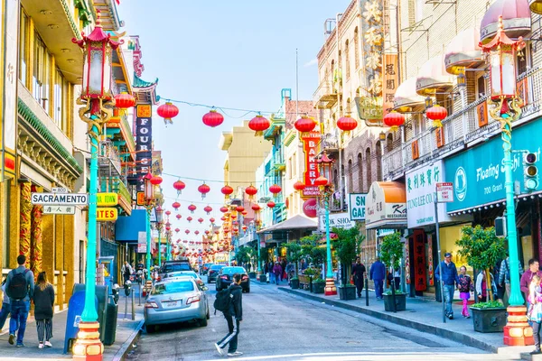 Wahrzeichen chinatown auf grant Avenue in san francisco — Stockfoto