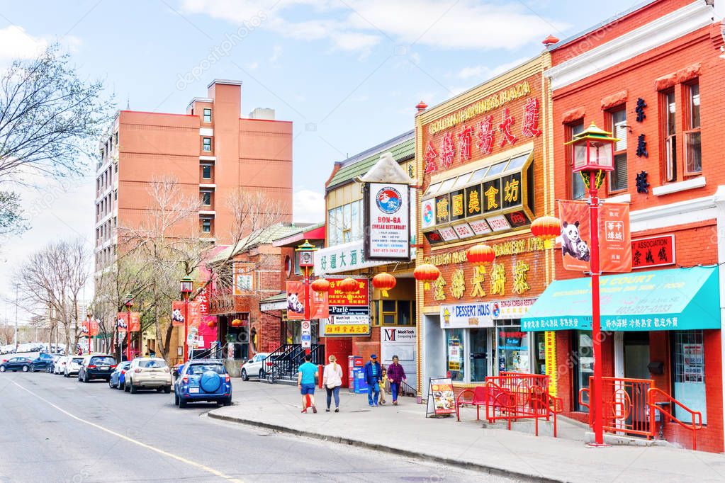 Chinatown in Downtown Calgary, Alberta, Canada Stock Editorial Photo