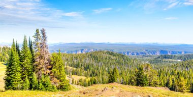 Wyoming, Usa 'daki Yellowstone Ulusal Parkı Panoraması