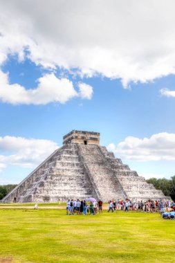 Chichen Itza 'daki Kukulkan Tapınağı, Yucatan, Meksika
