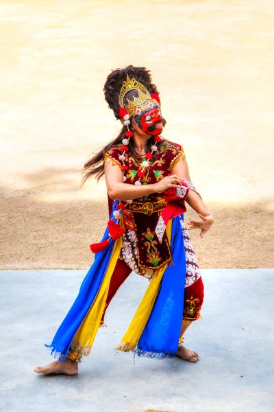 Bintan Island Indonesia July 2017 Native Indonesian Dancer Wears Topeng — Stock Photo, Image