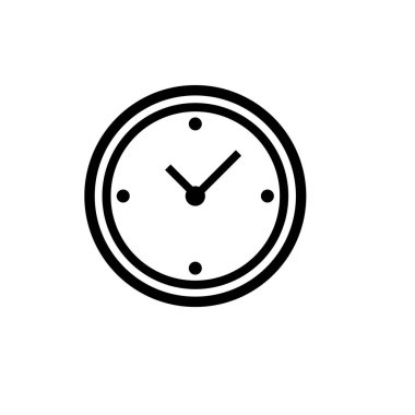 Saat Alarm Saati Vektör Simgesi Tasarım Şablonu ve İllüstrasyonu