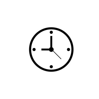 Saat Alarm Saati Vektör Simgesi Tasarım Şablonu ve İllüstrasyonu