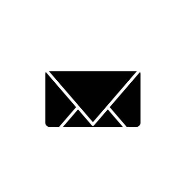 Zarf Posta İletisi Simgesi Tasarım Vektör Şablonu ve İllüstrasyonu