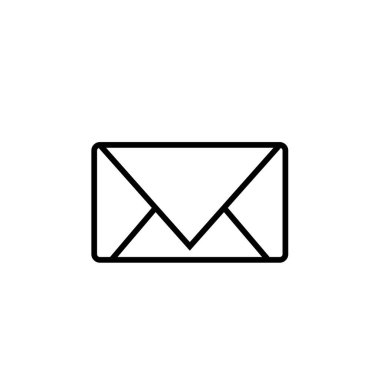 Zarf Posta İletisi Simgesi Tasarım Vektör Şablonu ve İllüstrasyonu