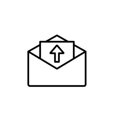 Zarf Posta İletisi Simgesi Tasarım Vektör Şablonu ve İllüstrasyonu