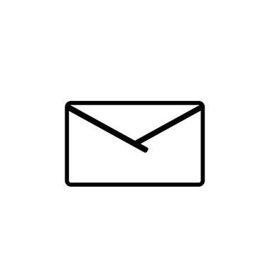 Zarf Posta İletisi Simgesi Tasarım Vektör Şablonu ve İllüstrasyonu