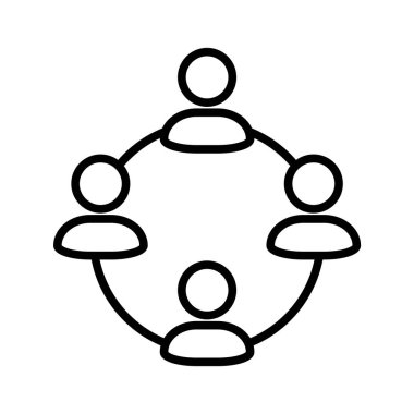Yönetim Örgütü Takım Çalışması Simge Tasarım Vektör Şablonu ve İllüstrasyonu
