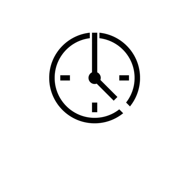 Modèle Illustration Conception Icône Vectorielle Heure Alarme Horloge — Image vectorielle