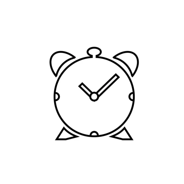 Reloj Hora Alarma Vector Icono Plantilla Diseño Ilustración — Vector de stock