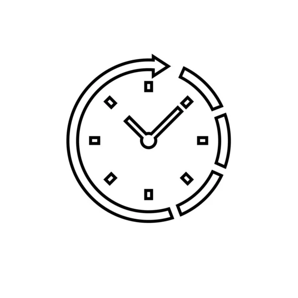 Saat Alarm Saati Vektör Simgesi Tasarım Şablonu Llüstrasyonu — Stok Vektör