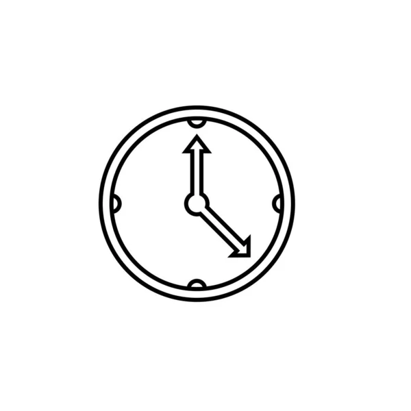 Reloj Hora Alarma Vector Icono Plantilla Diseño Ilustración — Archivo Imágenes Vectoriales