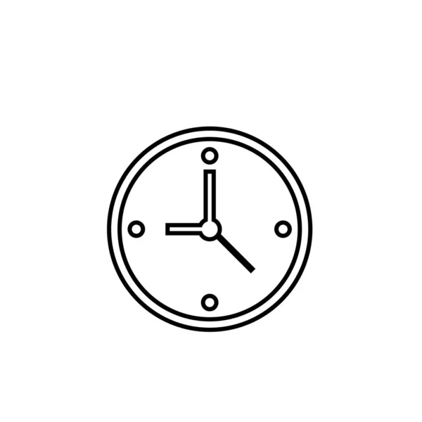 Reloj Hora Alarma Vector Icono Plantilla Diseño Ilustración — Archivo Imágenes Vectoriales