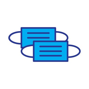 Maske Tıbbı Simgesi Vektör Tasarım Şablonu