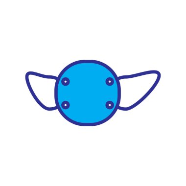 Maske Tıbbı Simgesi Vektör Tasarım Şablonu