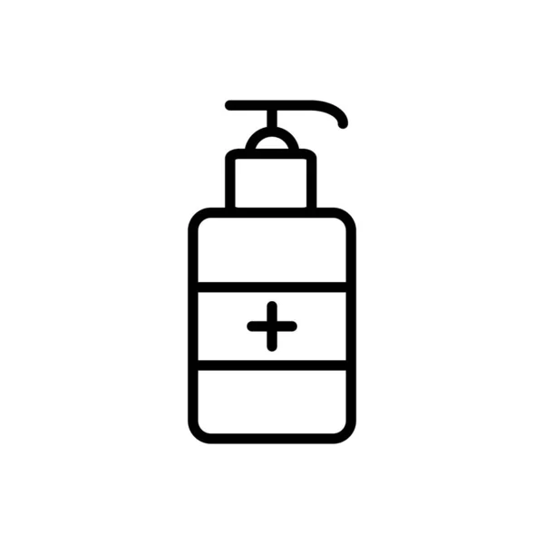 Szablon Ikony Sanitizer Rąk Ilustracji Aby Zatrzymać Wirusa Corona — Wektor stockowy