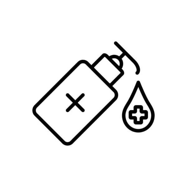 Hand Sanitizer Icon Design Template Illustration Stop Corona Virus — Stock Vector