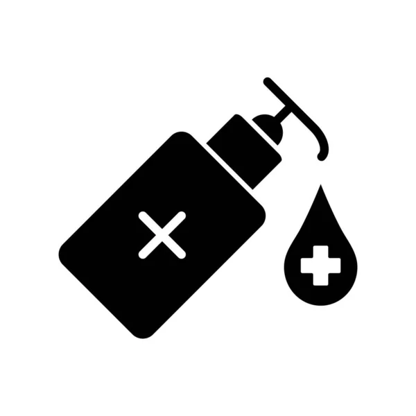 Hand Sanitizer Icon Design Template Illustration Stop Corona Virus — Stock Vector