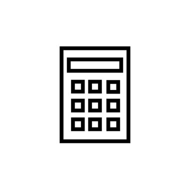 Hesap Makinesi Simgesi Tasarım Logo Vektörü Şablonu İllüstrasyonu