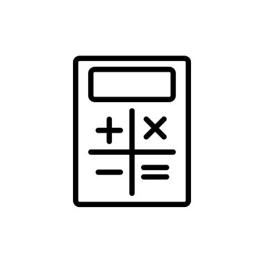 Hesap Makinesi Simgesi Tasarım Logo Vektörü Şablonu İllüstrasyonu