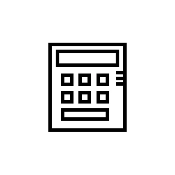 Ikona Projekt Kalkulator Logo Wektor Szablon Ilustracja — Wektor stockowy