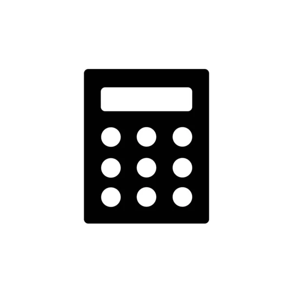 Calculator Glyph Style Icon Vector Design Template Illustration — Stock Vector