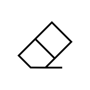 Silgi Simgesi Tasarım Vektör Şablonu İllüstrasyon Logo Ana Hattı Biçimi