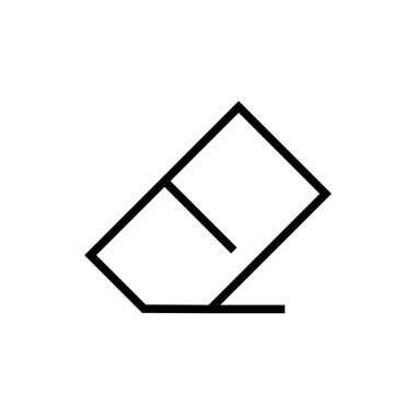 Silgi Simgesi Tasarım Vektör Şablonu İllüstrasyon Logo Ana Hattı Biçimi