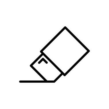 Silgi Simgesi Tasarım Vektör Şablonu İllüstrasyon Logo Ana Hattı Biçimi