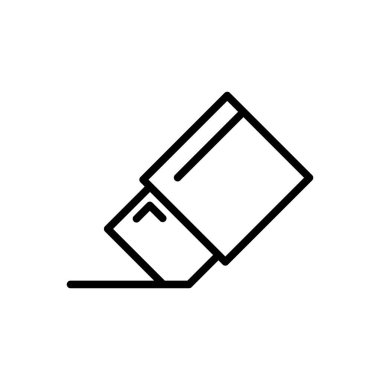 Silgi Simgesi Tasarım Vektör Şablonu İllüstrasyon Logo Ana Hattı Biçimi